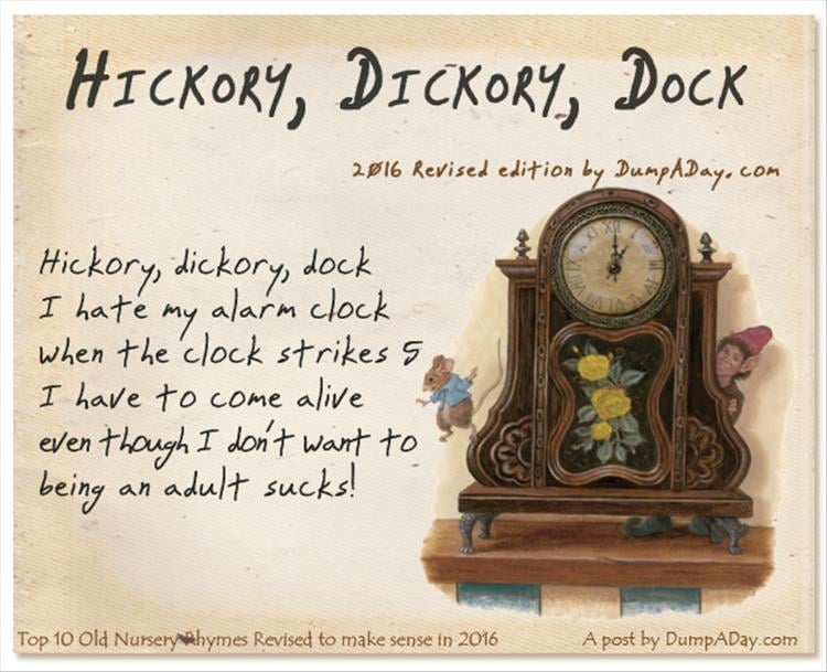 Top 10 Old Nursery Rhymes Revised- Hickory Dickory Dock
