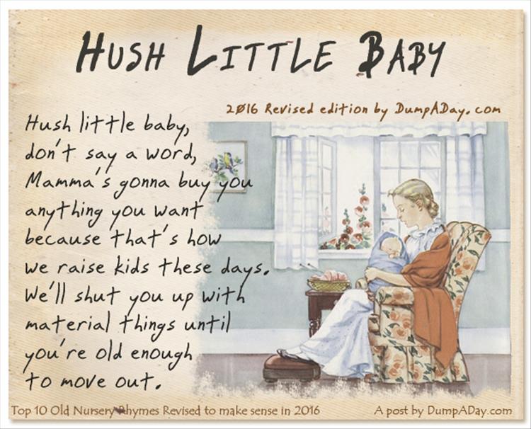 Top 10 Old Nursery Rhymes Revised- Hush Little Baby