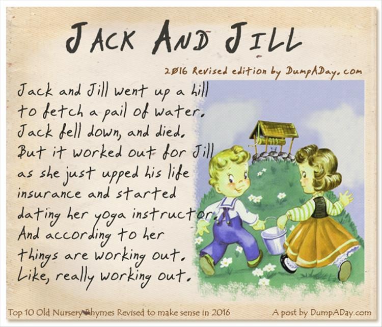 Top 10 Old Nursery Rhymes Revised- Jack and Jill