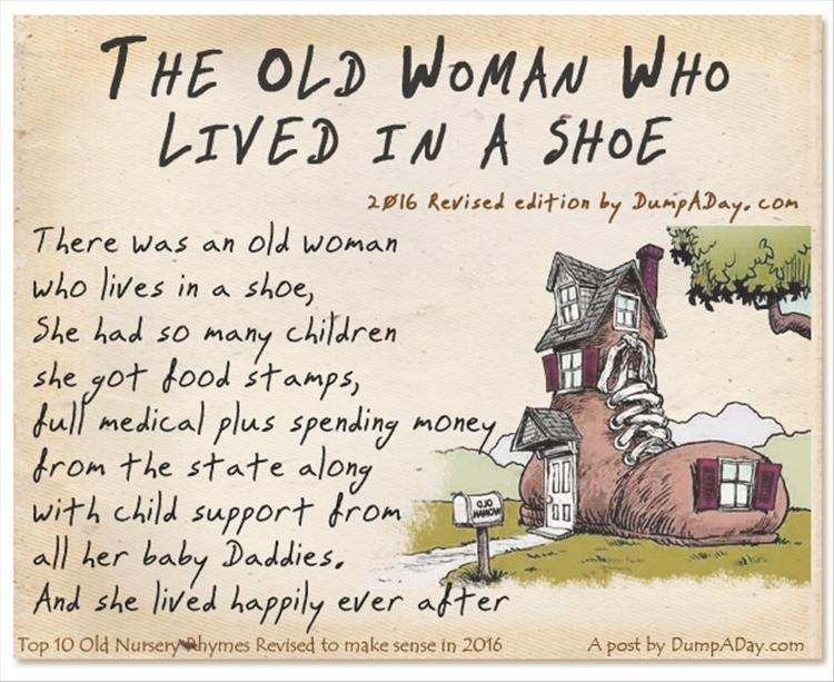 Top 10 Old Nursery Rhymes Revised- The Old Woman Who Lived In A Shoe