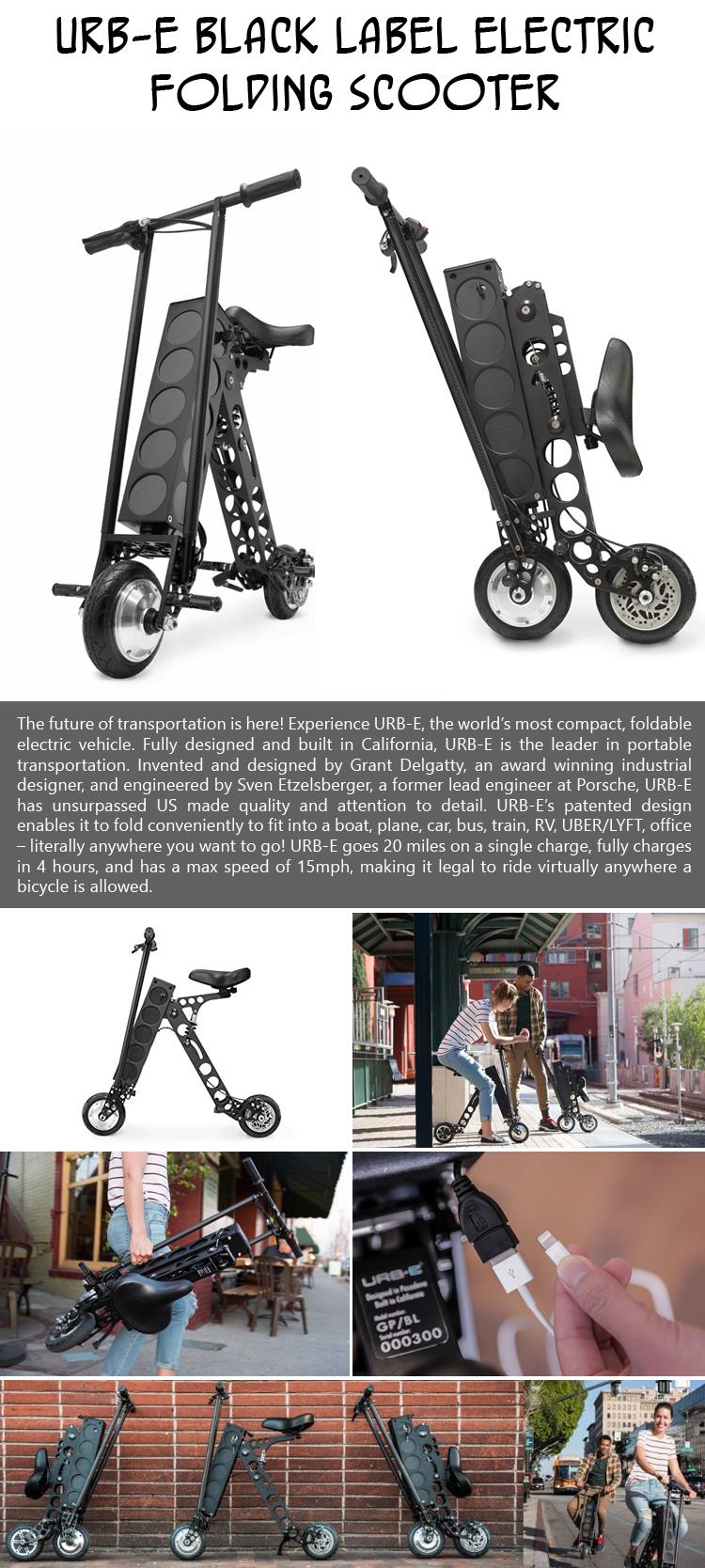 URB-E Black Label Electric Folding Scooter