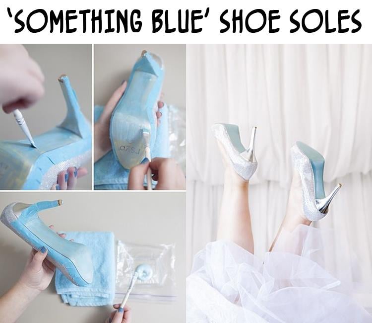 ‘SOMETHING BLUE’ SHOE SOLES