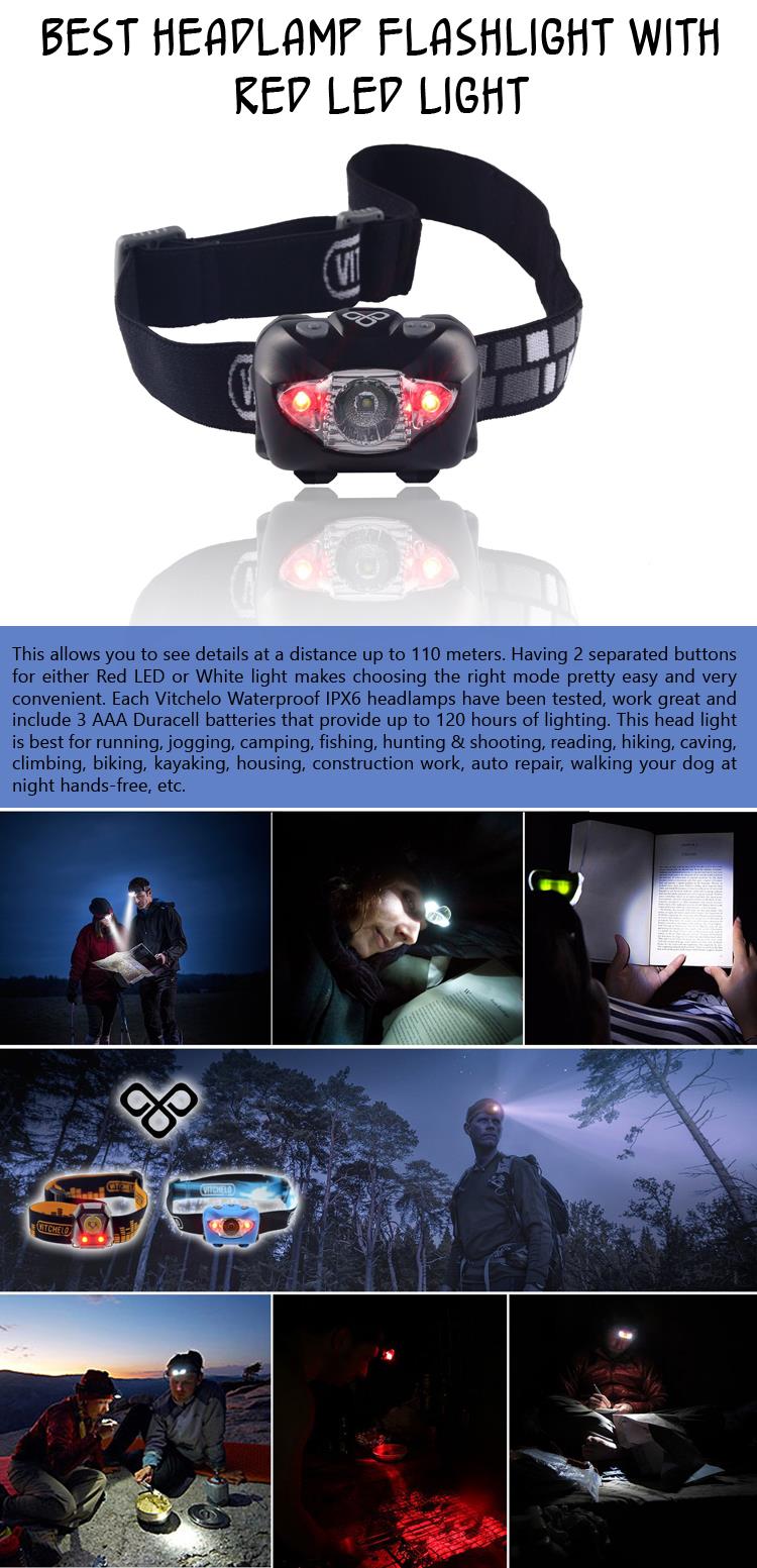 Best Headlamp Flashlight with Red LED Light