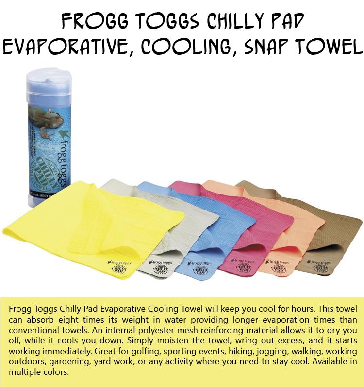 Frogg Toggs Chilly Pad Evaporative, Cooling, Snap Towel