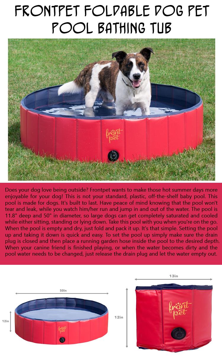 Frontpet Foldable Dog Pet Pool Bathing Tub