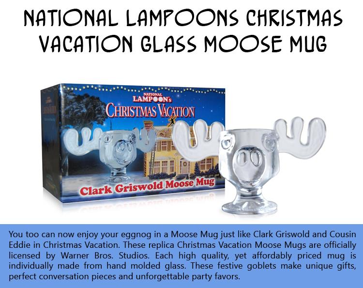 National Lampoons Christmas Vacation Glass Moose Mug