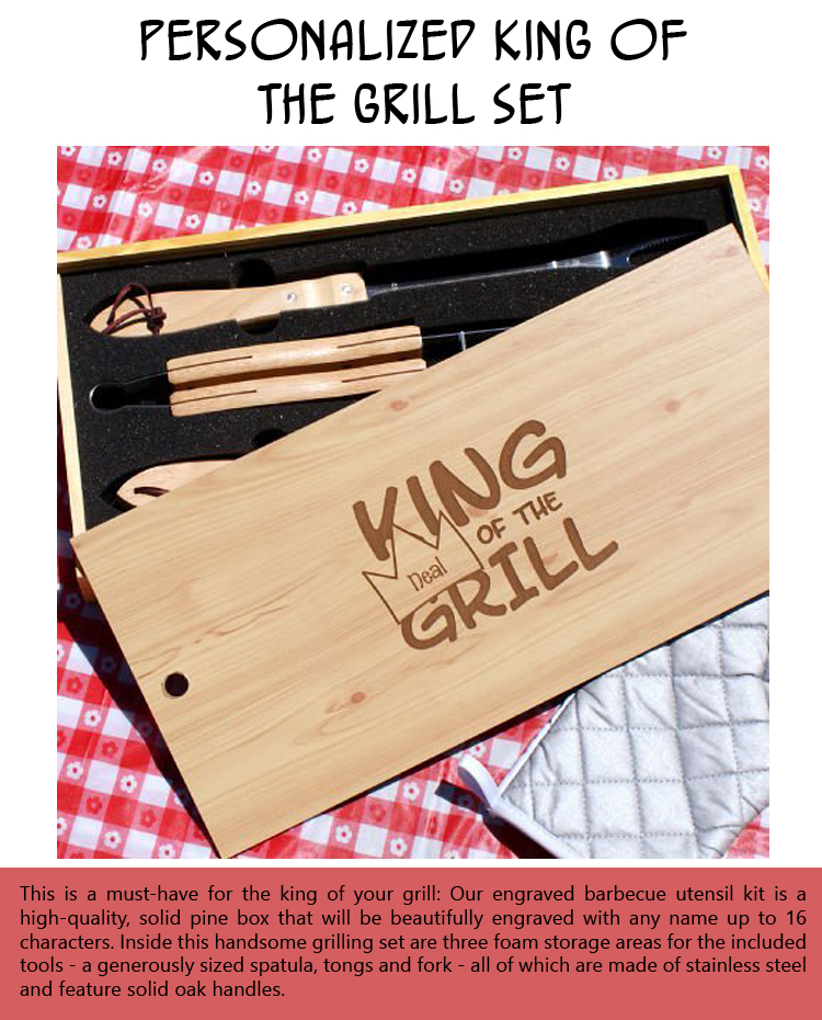 Personalized King of the Grill Set