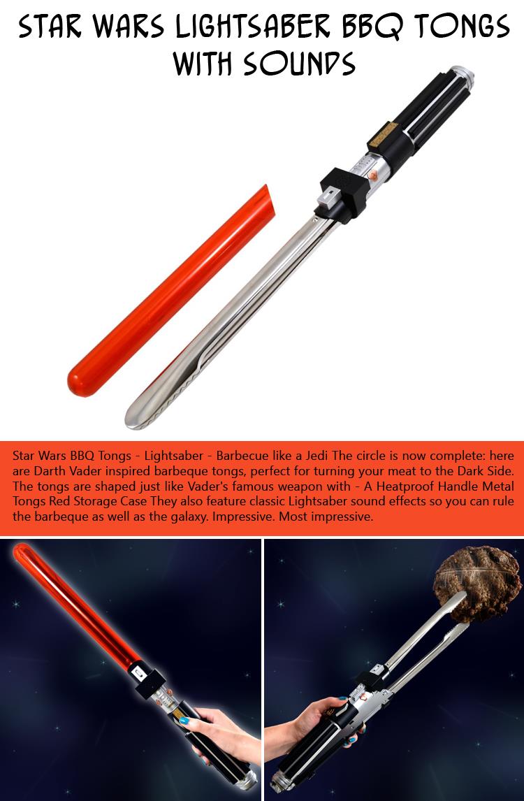 Star Wars Lightsaber BBQ Tongs with Sounds