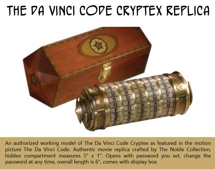 The Da Vinci Code Cryptex Replica