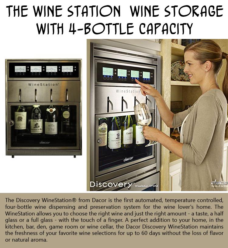 The Wine Station  Wine Storage with 4-Bottle Capacity