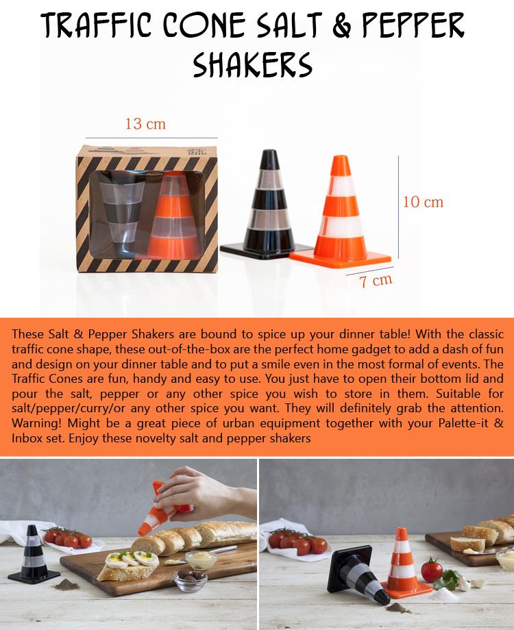 Traffic Cone Salt & Pepper Shakers