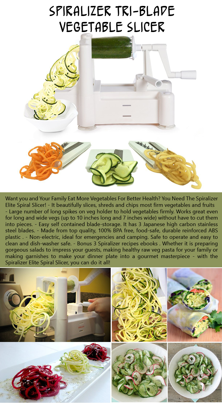 Spiralizer Tri-Blade Vegetable Slicer