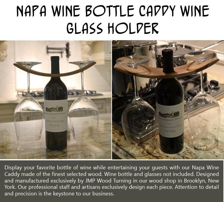 Napa Wine Bottle Caddy Wine Glass Holder
