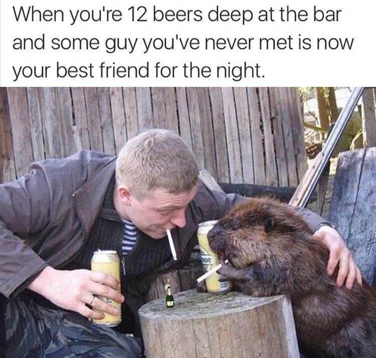 friends at the bar