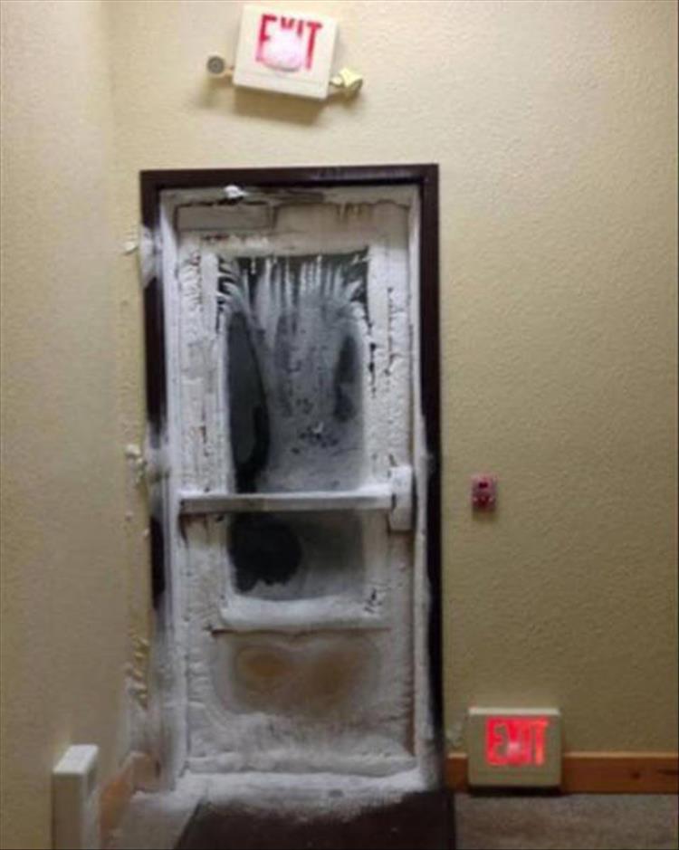frosted door