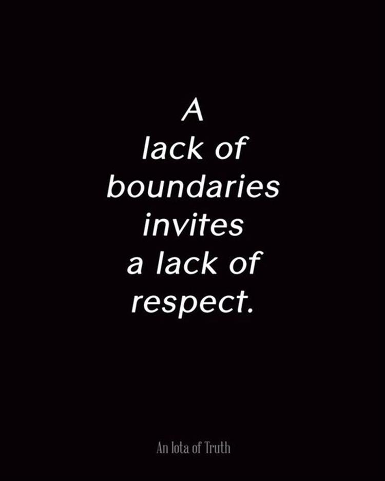 lack of boundaries