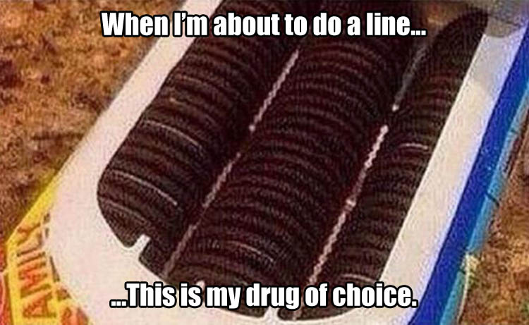 line of oreos