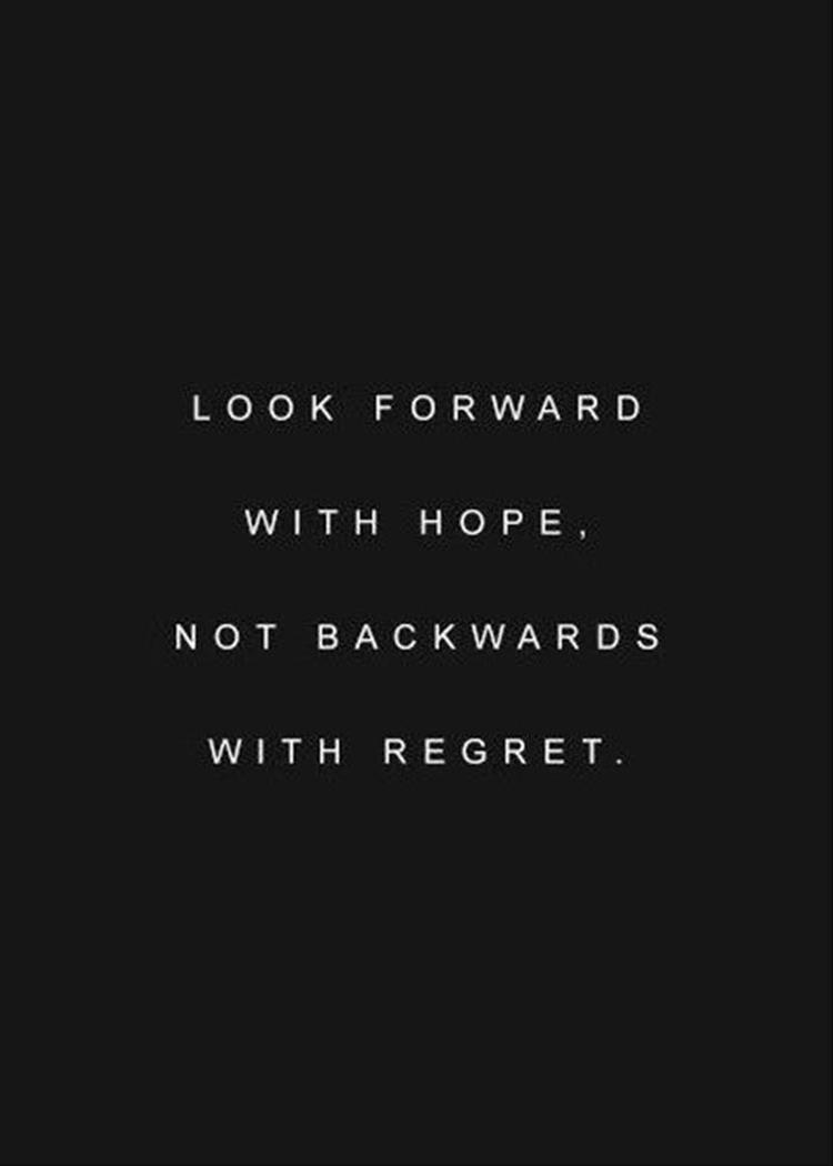 look forward with hope