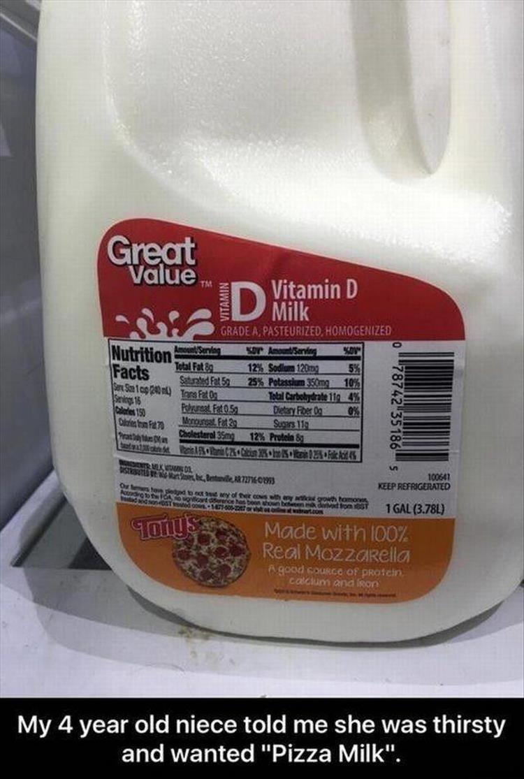 pizza milk