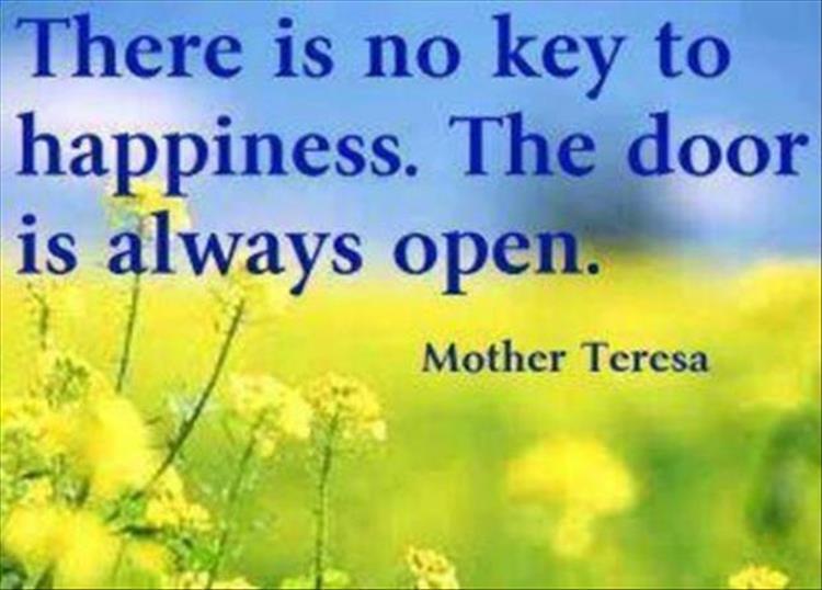 there is no key to happiness