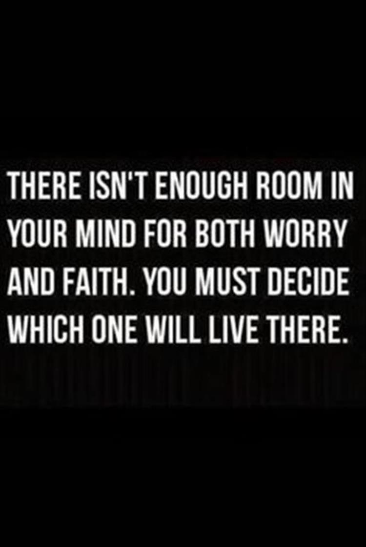 worry or faith