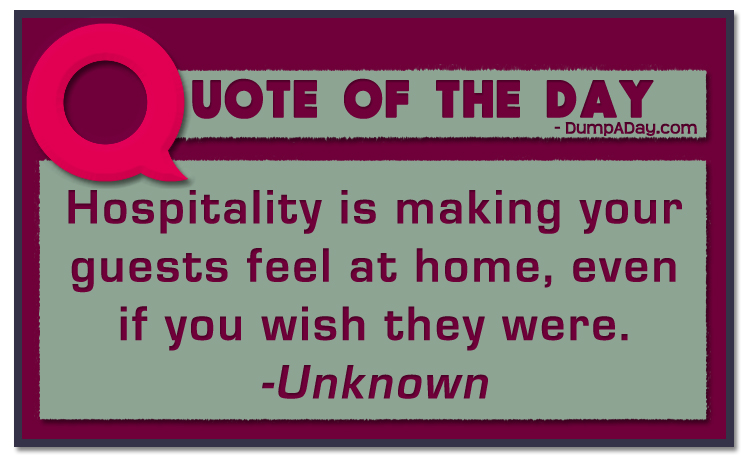 Hospitality is making your guests feel at home