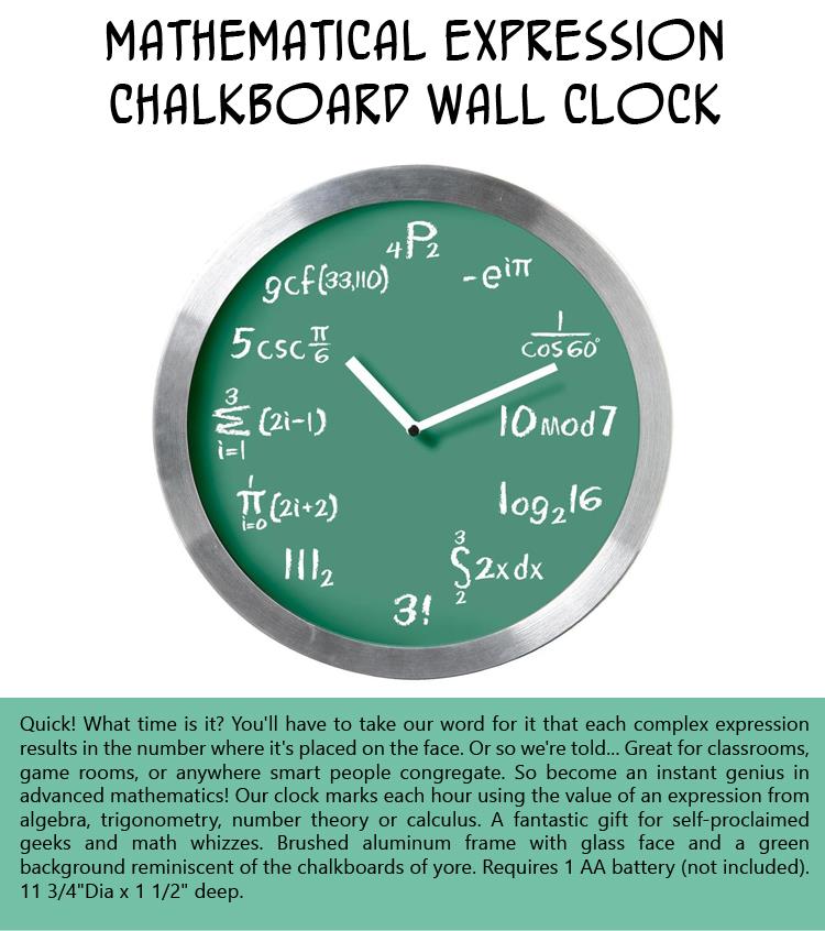 mathematical-expression-chalkboard-wall-clock