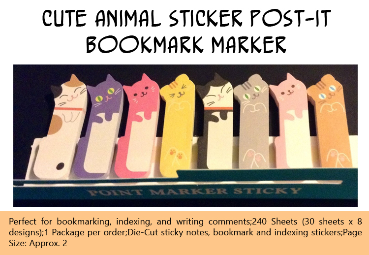 4-cute-animal-sticker-post-it-bookmark-marker