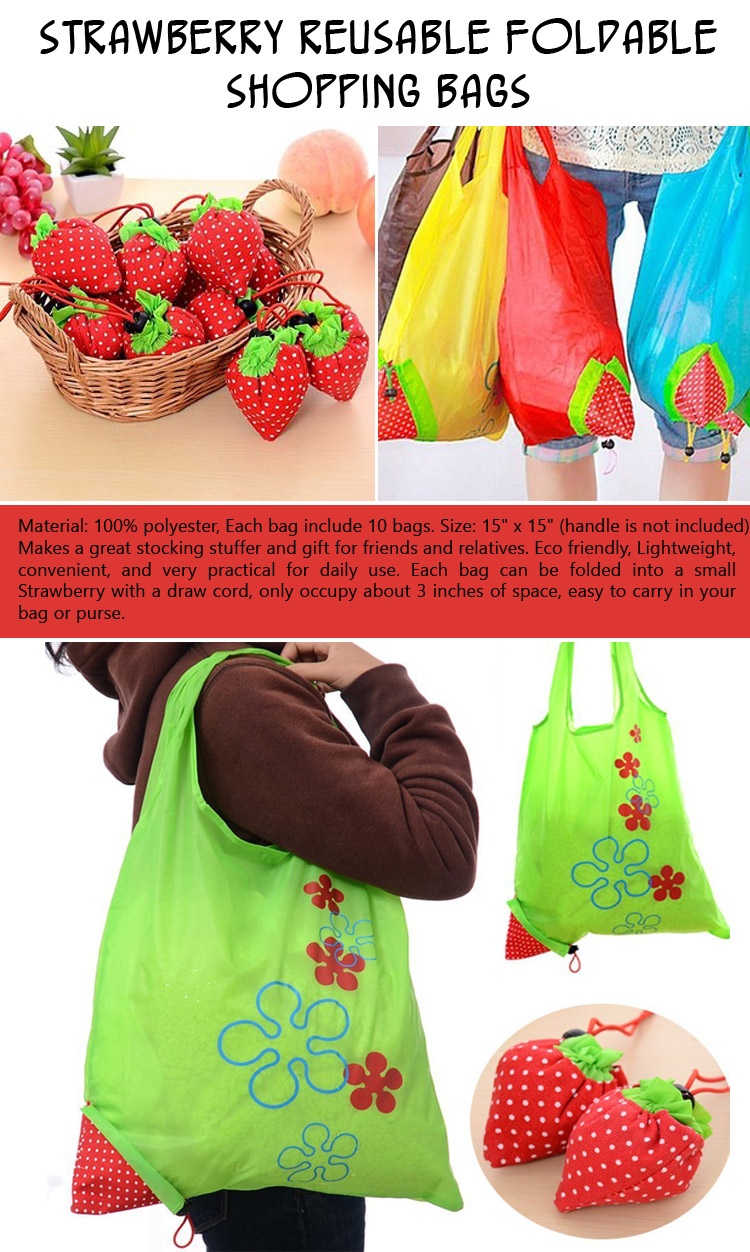 strawberry-reusable-foldable-shopping-bags