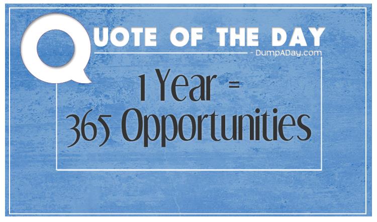 1 Year 365 Opportunities.