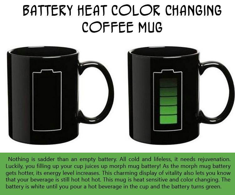 Battery Heat Color Changing Coffee Mug