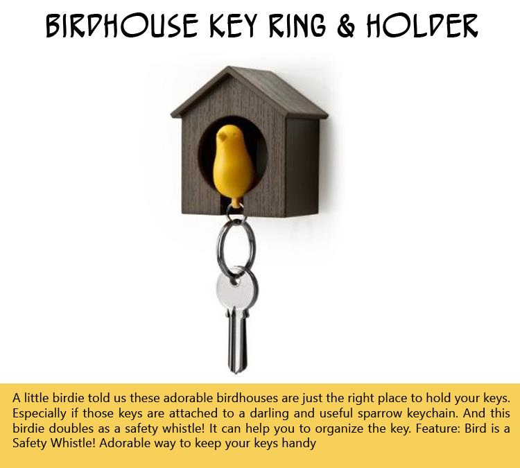 Birdhouse Key Ring