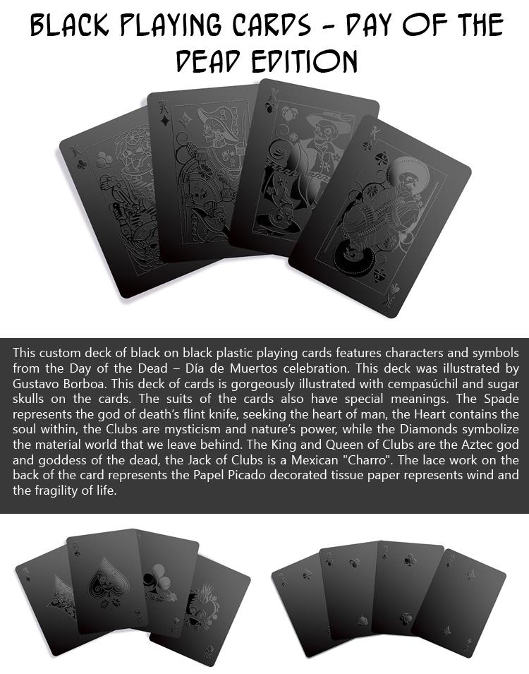 Black Playing Cards - Day of the Dead Edition