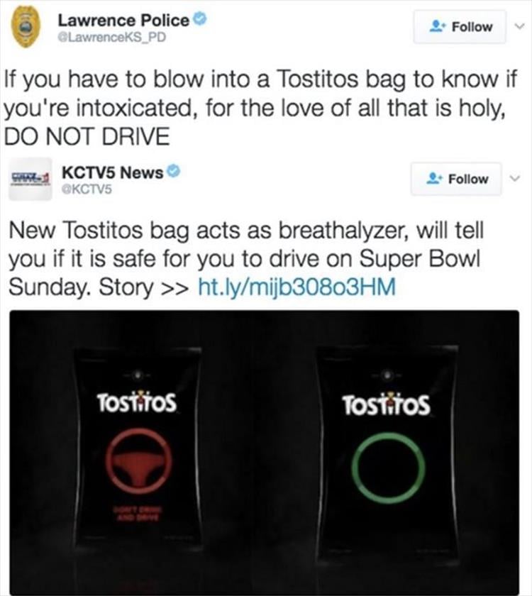 tostito bag breathalizer