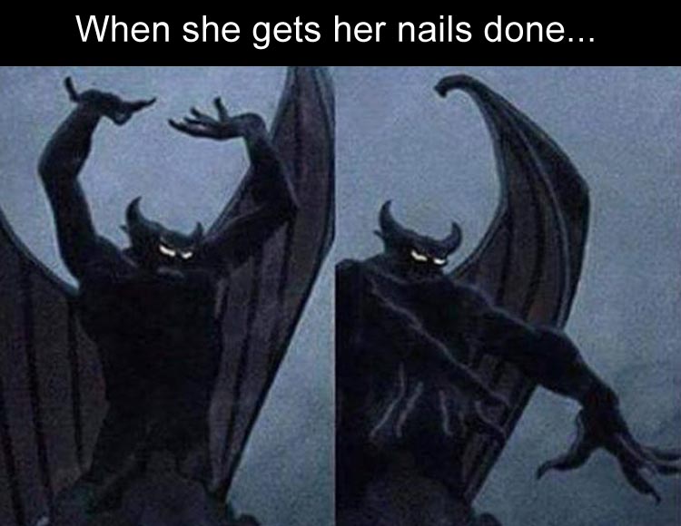 when my wife says to look at her nails