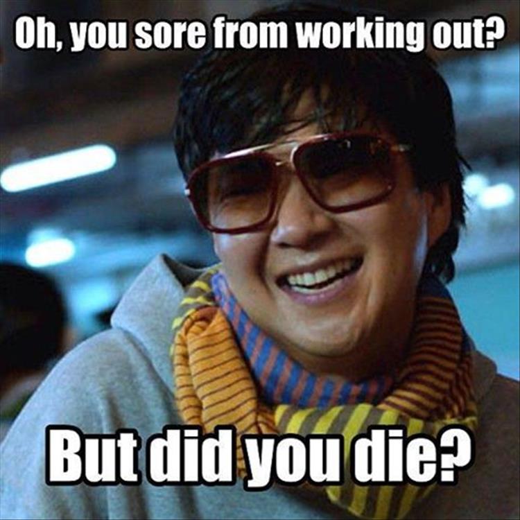 you sore from working out