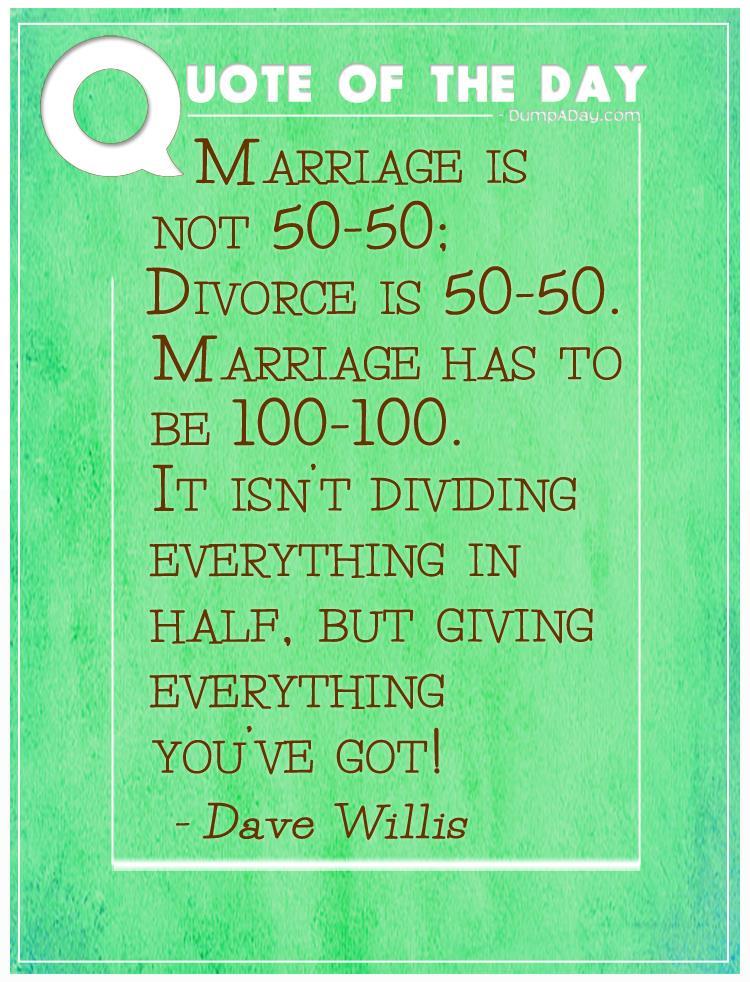 Marriage is not 50-50