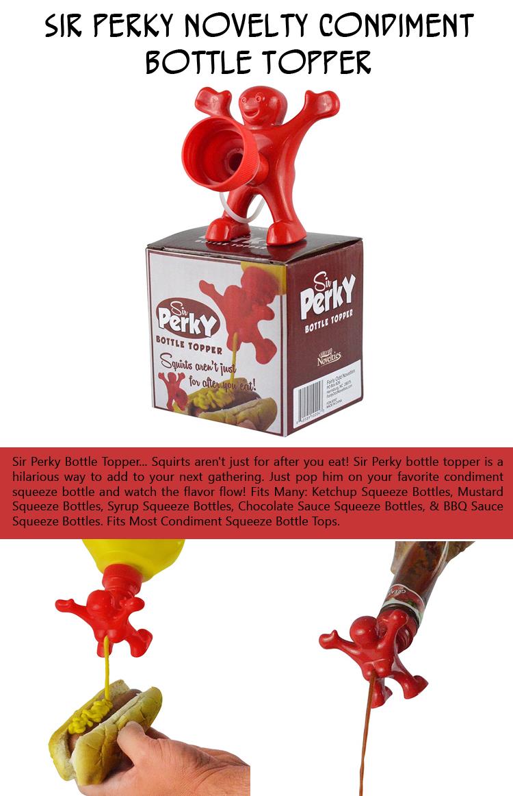 Sir Perky Novelty Condiment Bottle Topper