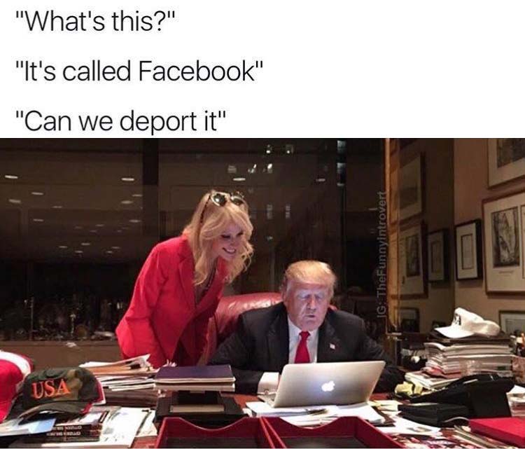 when donald is on facebook