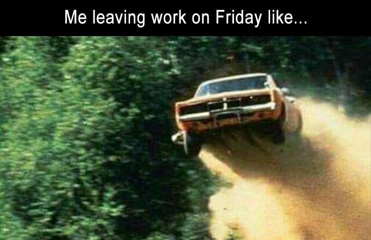 Funny Meme About Friday With Man Leaving Work