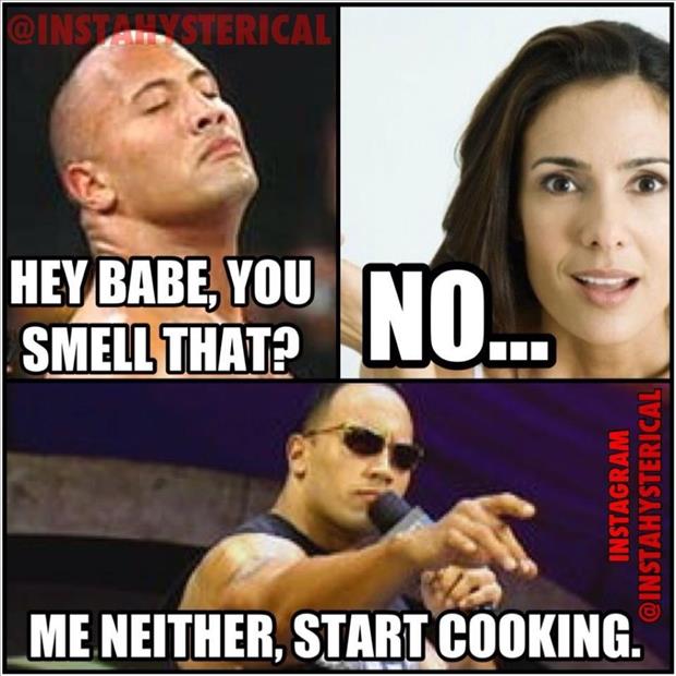 How did The Rock come up with the expression, 'Do you smell what
