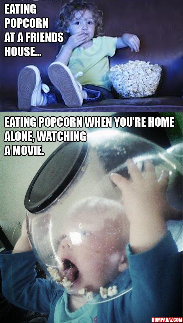 eating popcorn meme
