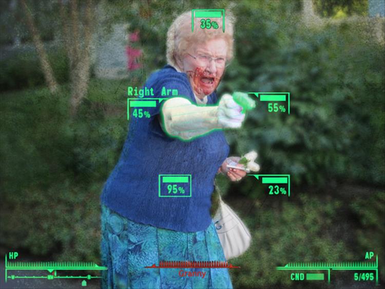 Granny With A Water Gun, Gets A Photoshop Make-Over Thanks To The Internet ...