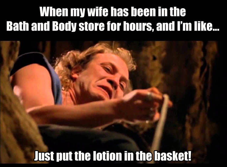 put the lotion in the basket.